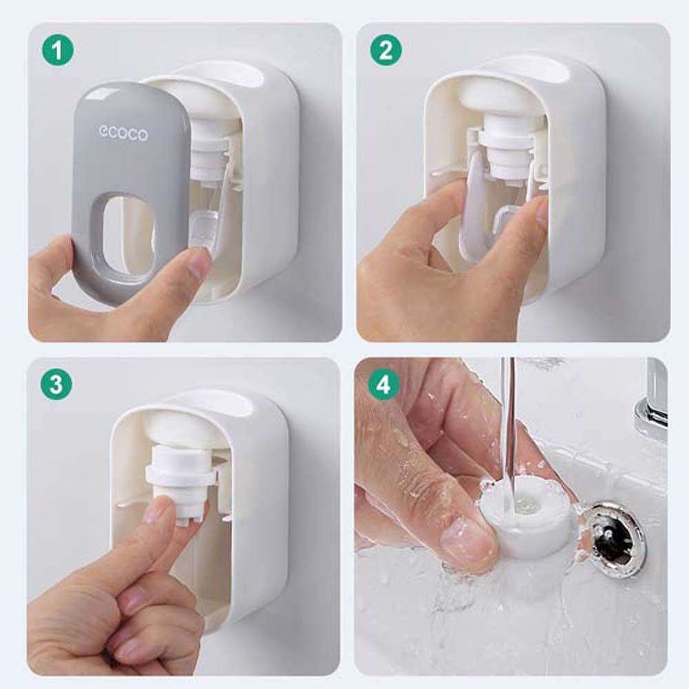 Wall Mount Presser Toothbrush Holder Toothpaste Squeezer Bathroom Accessories Toothpaste Dispenser