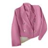 Damen Petite Casual Pinkes Sakko - Koreanischer & Britischer Stil für Frühling und Herbst