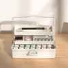 Plastic 3 Layer Storage Box Portable Tackle Box Durable Multipurpose Storage Box  Workspace Storage