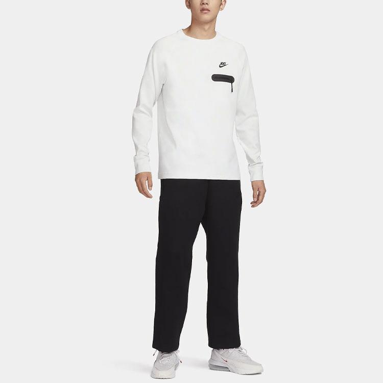 Nike Colorblock Raglan Rundhals-Pullover Sweatshirt mit Reißverschluss-Dekoration Herren Sweatshirt Weiß FD9881-121