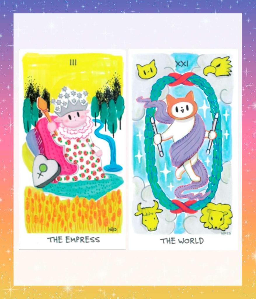 Nekotaro Cat Tarot Cards with Japanese Explanation Edition Oracle Fortune Telling Cards, Rider-Waite Cards, [Authentic]