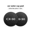 For Mazda 2Pcs Car Interior Leather Coaster Anti-noise Water Cup Pad 2 3 5 6 Axela Atenza Speed 6 CX3 CX4 CX5 CX7 CX8 CX9 MS g1