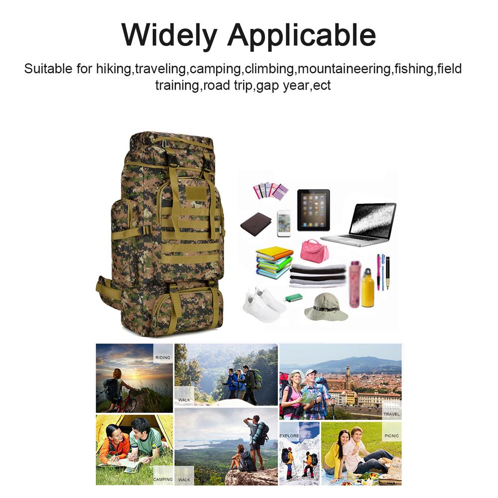 Large Hiking Backpack 56-75L Men Women Travel Bag Waterproof Camping Backpack for Adult Travelling