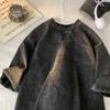 Quality Oversized Acid Washed Y2K T Shirt Women Vintage T-shirts Streetwear Mineral Wash Tee Shirts Girl Loose Tops 260427BJ