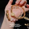 Ancient Flower Silk Screw, Four Beauty Diamond Tube, Lucky Bead Bracelet, New Chinese Style, Point Diamond, Xingmang Passepartout Necklace, Set.