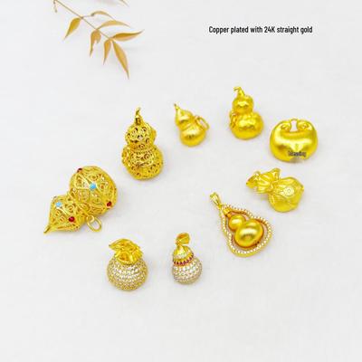 Colar com Pingente de Cuia Filigranada Banhado a Ouro Gato da Sorte