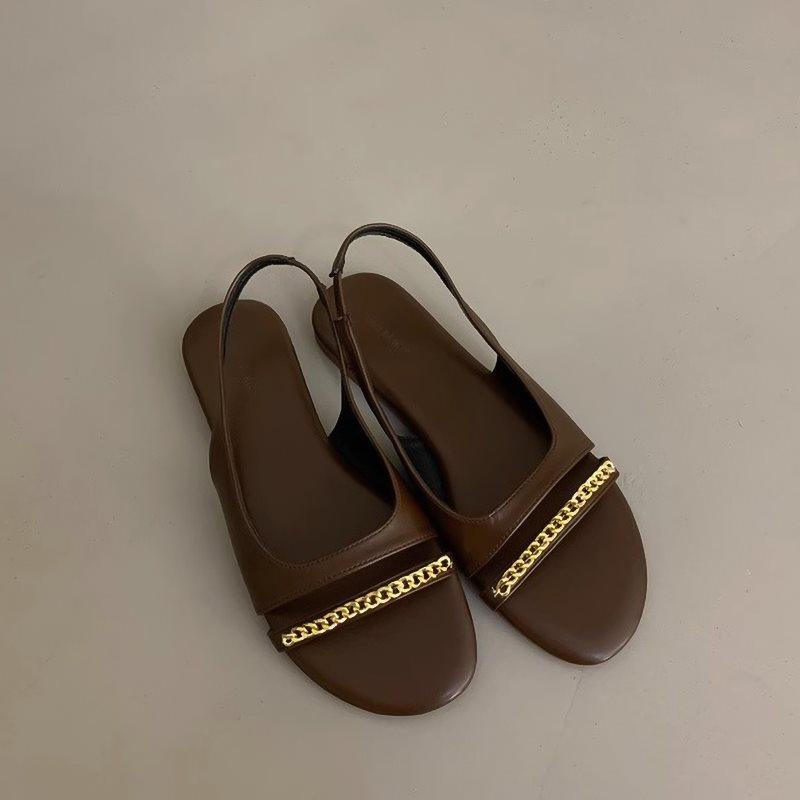 Women's Summer Sandals Luxury Artificial Leather Casual Barefoot For Women 2024 Comfortable Flats Outdoor Fashion Open Toe Shoes
