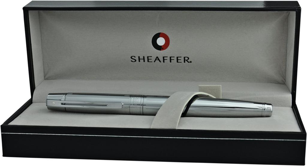 Sheaffer 300 Fountain Medium Straight Line Officially Imported Pen, Nib, Chrome, SGC9326PN-M,