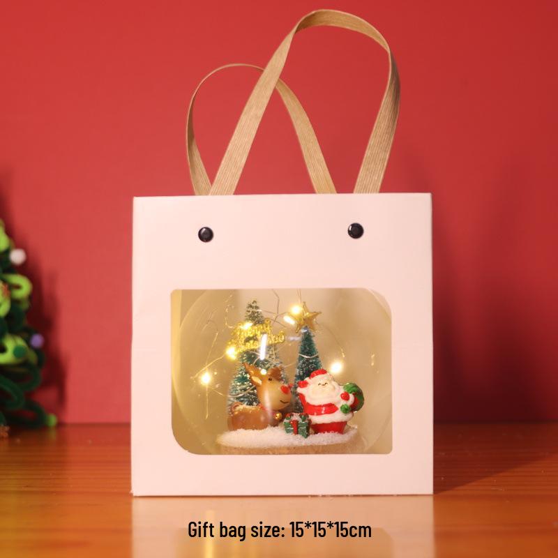 Handmade DIY Santa Claus Snow Globe Christmas Tree Ornament