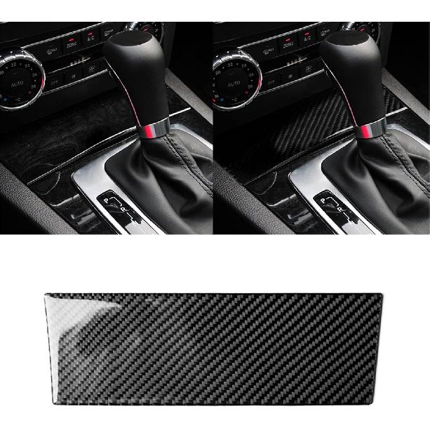 For Mercedes-Benz C-Class W204 2007-2013 Real Soft Carbon Fiber Center Console Gear Shift Panel Surround Cover Trim Kit Car Interior Accessories