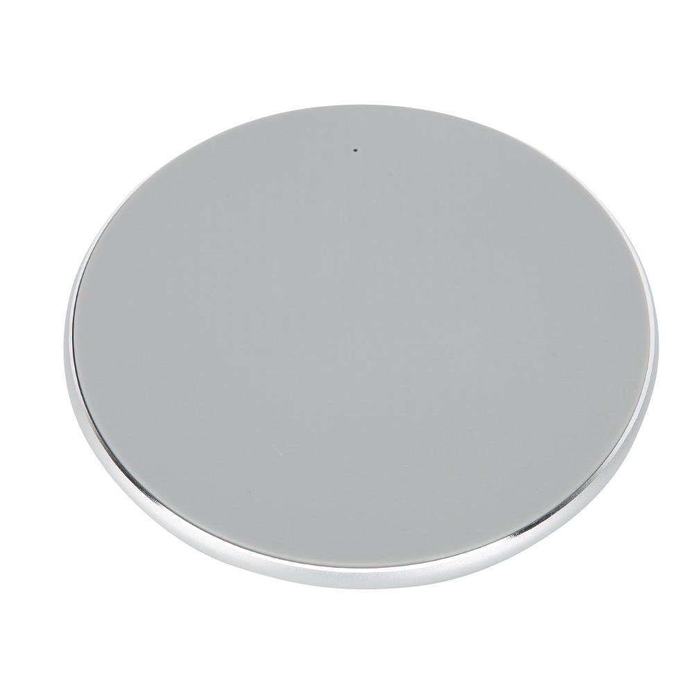10W Ultra thin Round Wireless Intelligent Fast Charger Transmitter Charging Pad(Gray )