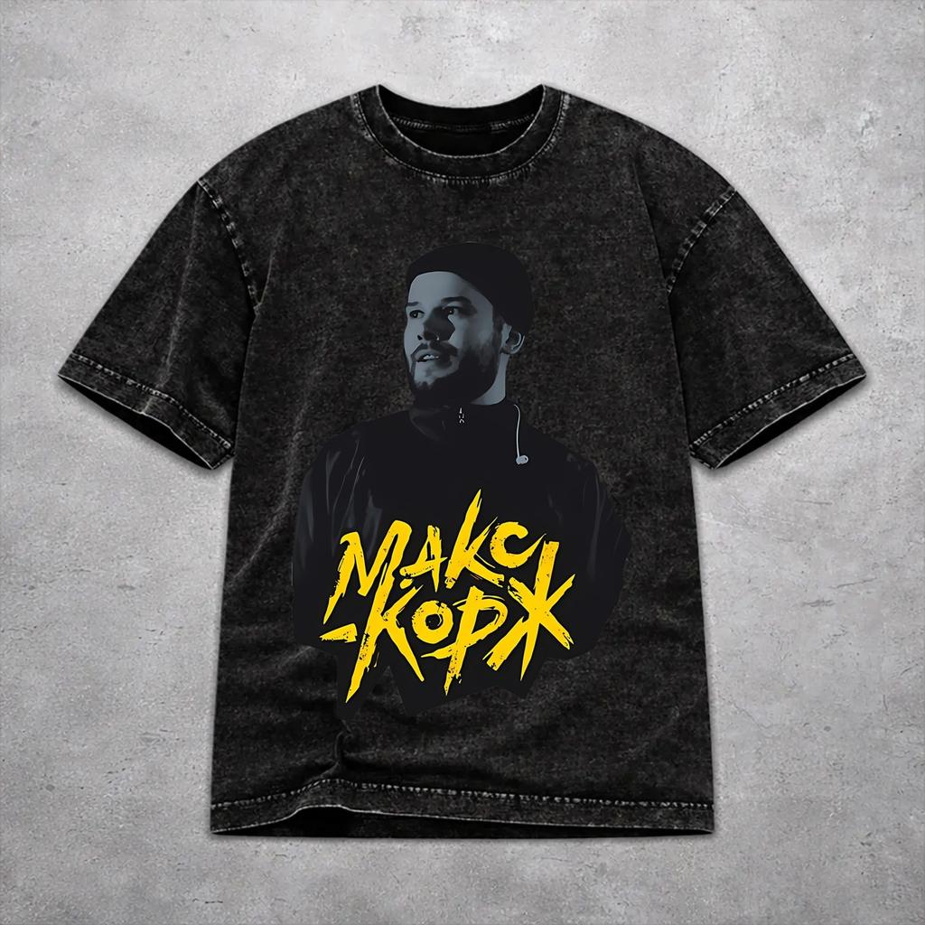 Pánská Dámská Harajuku Praná Trička Max Korzh Zpěvák Potisk Trička Doplňky Harajuku Trička Topy