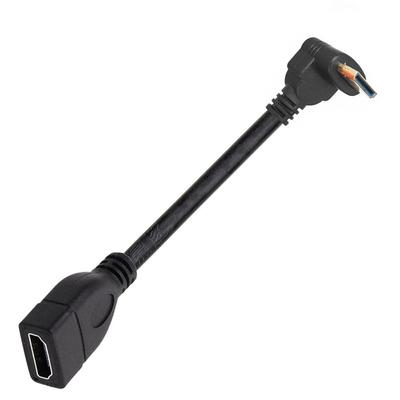 Adapter SUNROZ Cable 90° Mini HDMI Male - HDMI Female 1080P Full HD V1.4, Down (A486890)