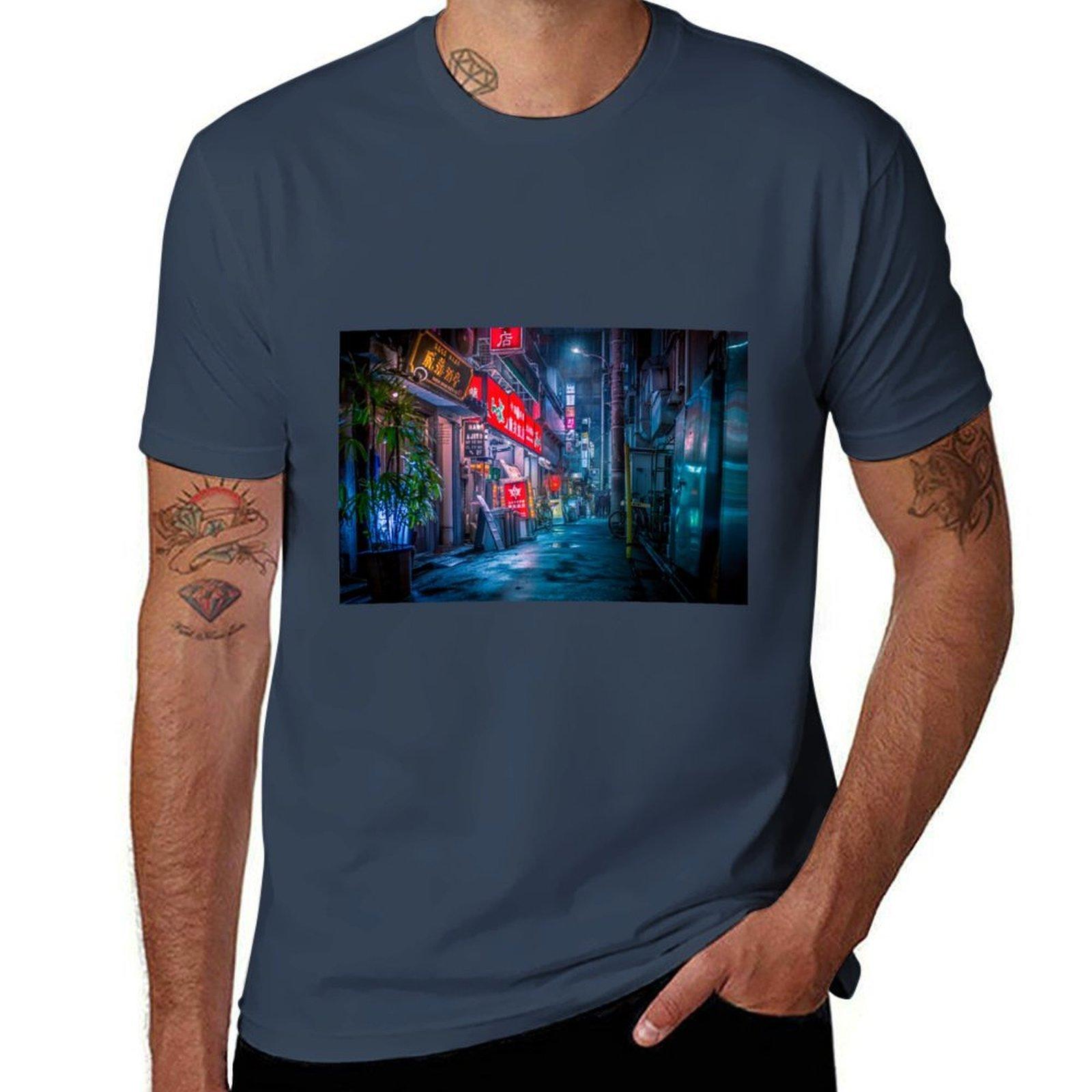 Over Rain Heavy Tokyo Neo TShirt Casual Fashion Print Tee Top S