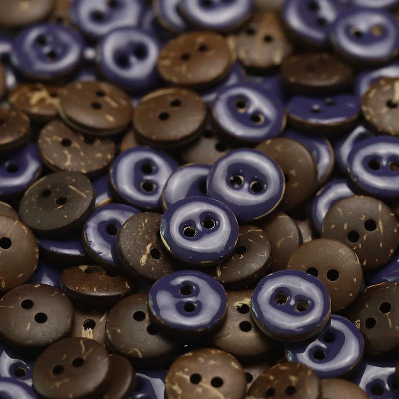 5Pcs Pure Natural Coconut Shell Buttons Pig Nose Shaped Diy Ledger Pendant Buttons Sweater Shirt Decorative Buttons