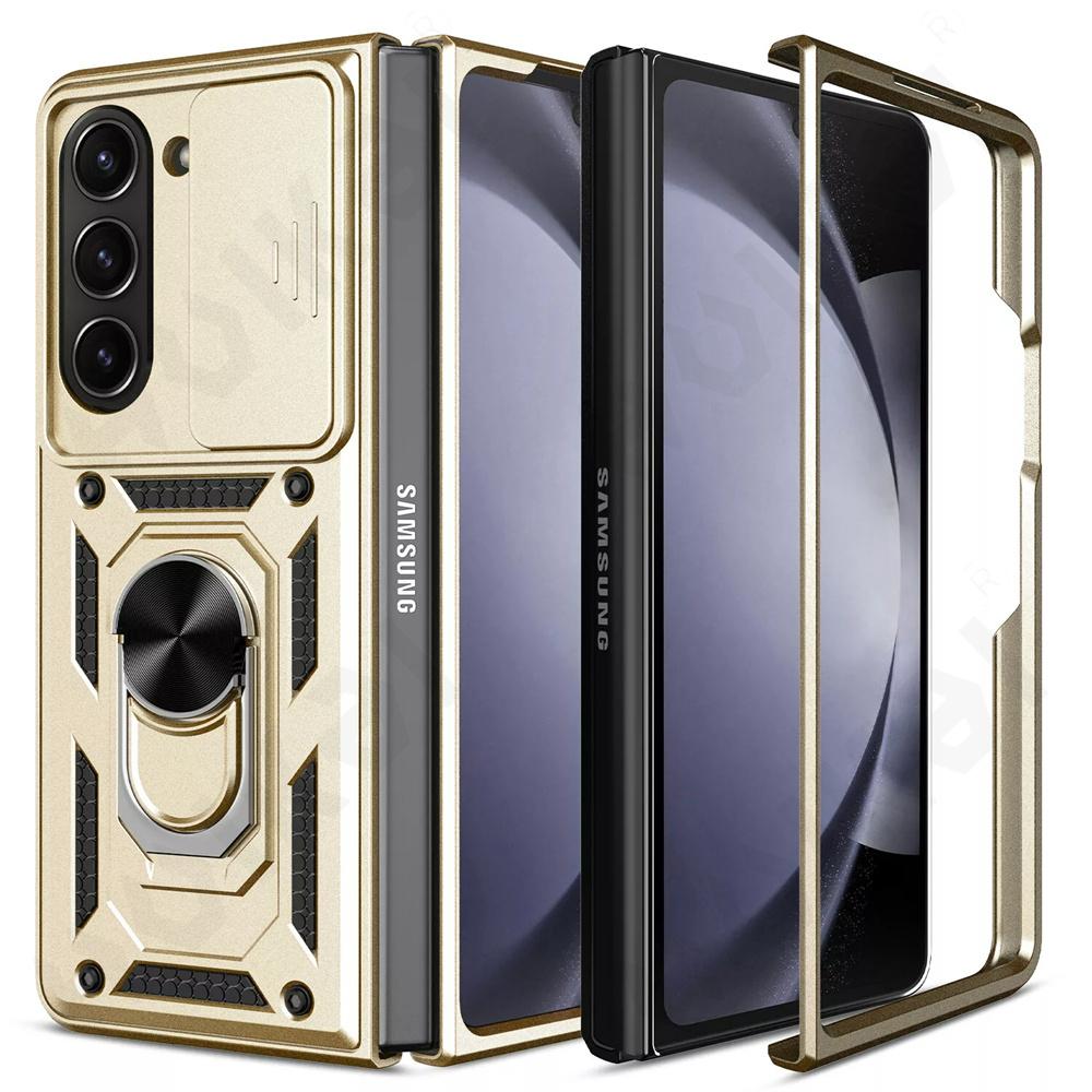 Case for Samsung Galaxy Z Fold 6 5 4 5G Ring Holder Kickstand Camera Protection Bumper Support Magnetic Car Mount Coque Cover