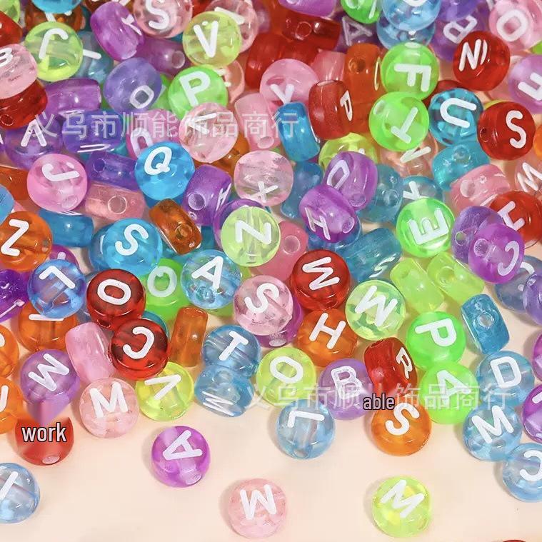 Acrylic Letter and Number Beads for Kids' DIY Jewelry and Crafts