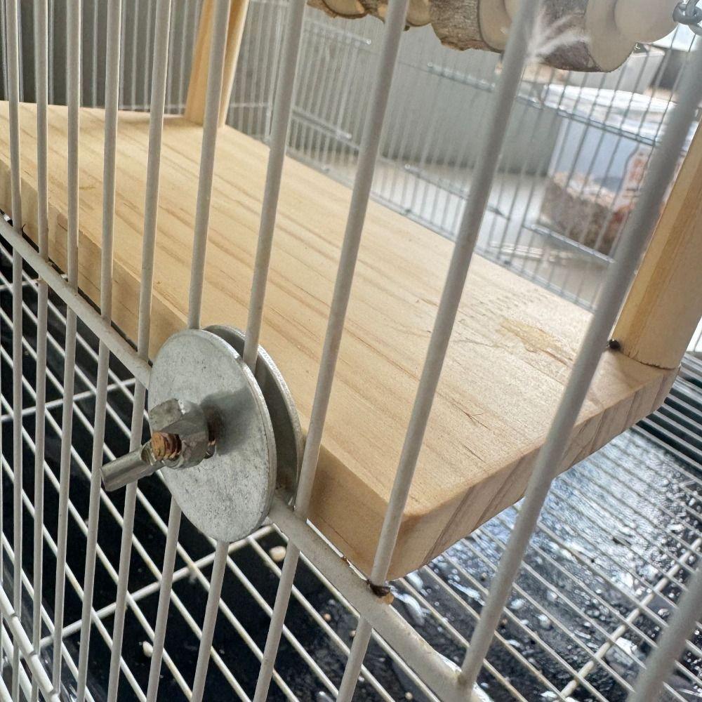 Natural Wooden Parrot Perch Stand Bite-resistance Wear-resisting Bird Paw Grinding Rack Interactive Oral Exercise Station