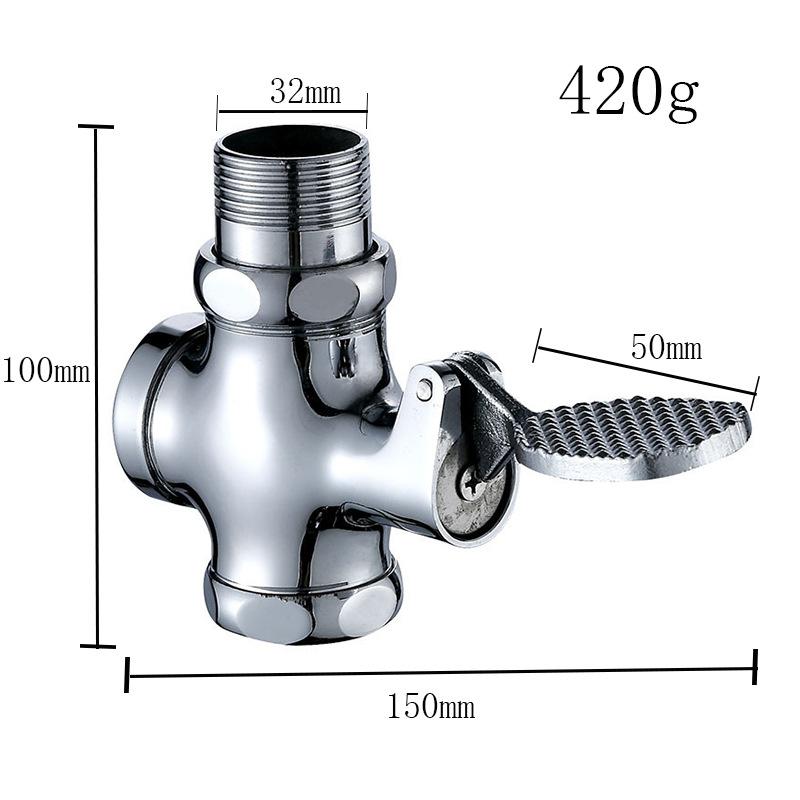 

Медный большой ножной смывной клапан, унитаз, унитаз и туалет, ножной четырехходовой смывной клапан