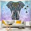 Style Elephant Tapestry Wall Hanging Yoga Mat for Home Bedroom Decor Mandala Psychedelic Polyester Tapestry