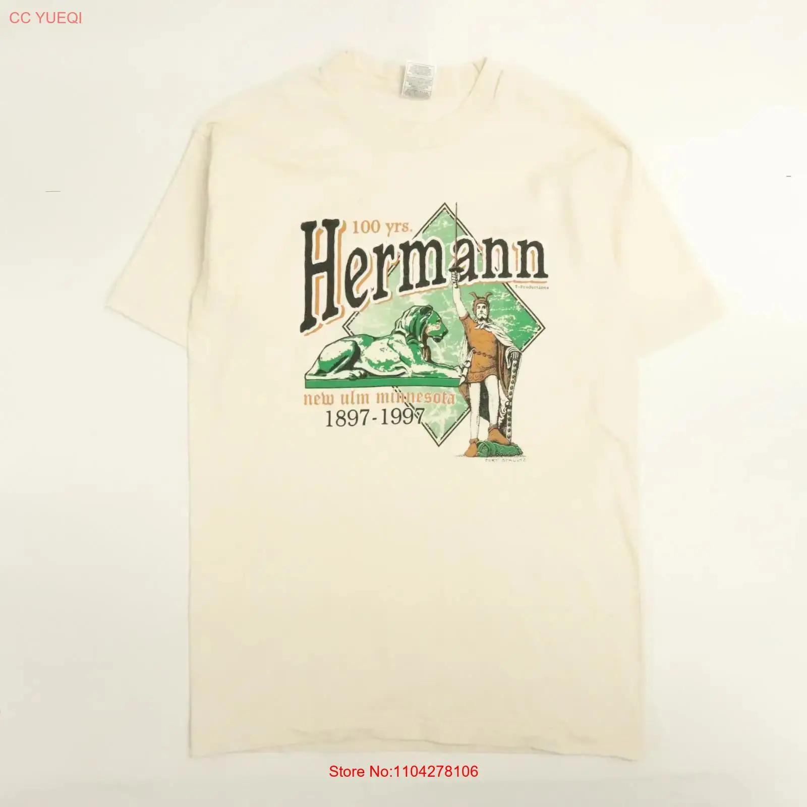 

Vintage Hermann The German 100 Years T Shirt Size Large 90s vintage Washed Stylish fashion Casual Slightly homme Versatile 5XL різнокольоровий
