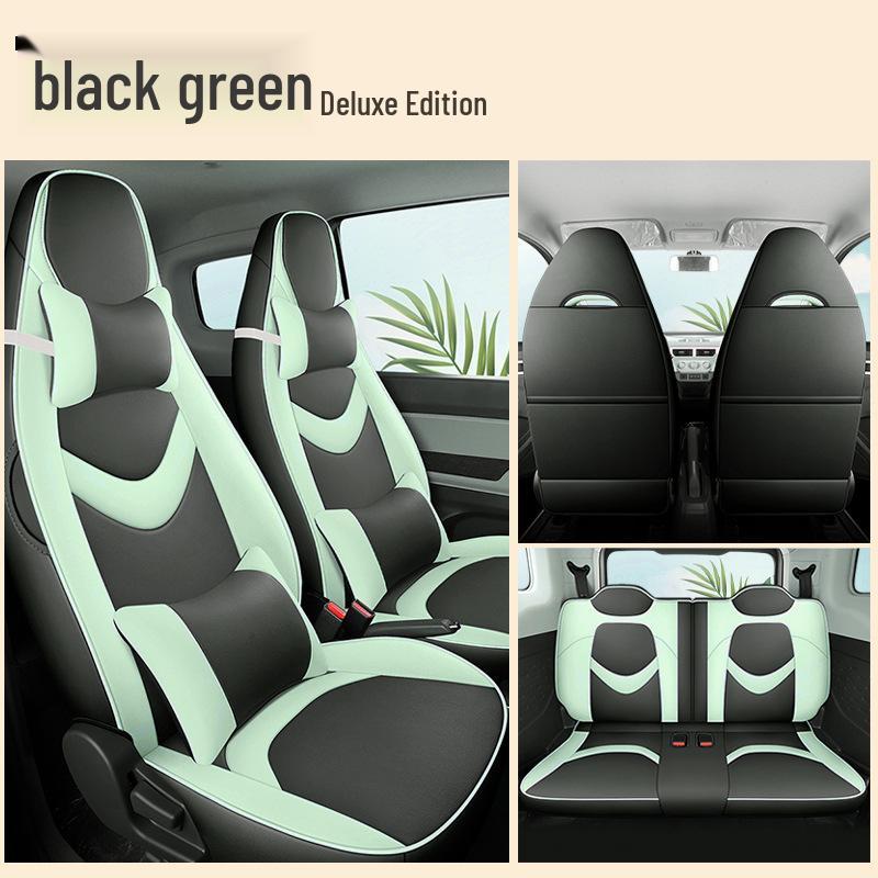 Chery QQ Ice Cream Sundae Electric Car Leather Seat Cover - Cute, Full Wrap, Four Seasons Compatible, 2022 Edition.