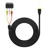2Pcs/Set RCA Cable HDMI-compatible Male to 3RCA PVC 3 RCA to SCART Adapter for TV