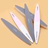 Three-Sided Nail File: White & Gray, Washable, Wear-Resistant, Thin Polishing Strip for Nail Art.