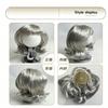 .Cute Pet Wig with Bangs & Center Part Curls, Funny Hair Decor for Cats & Dogs Styling