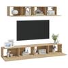 Vidaxl Set of 4 TV Cabinets, Sonoma Oak