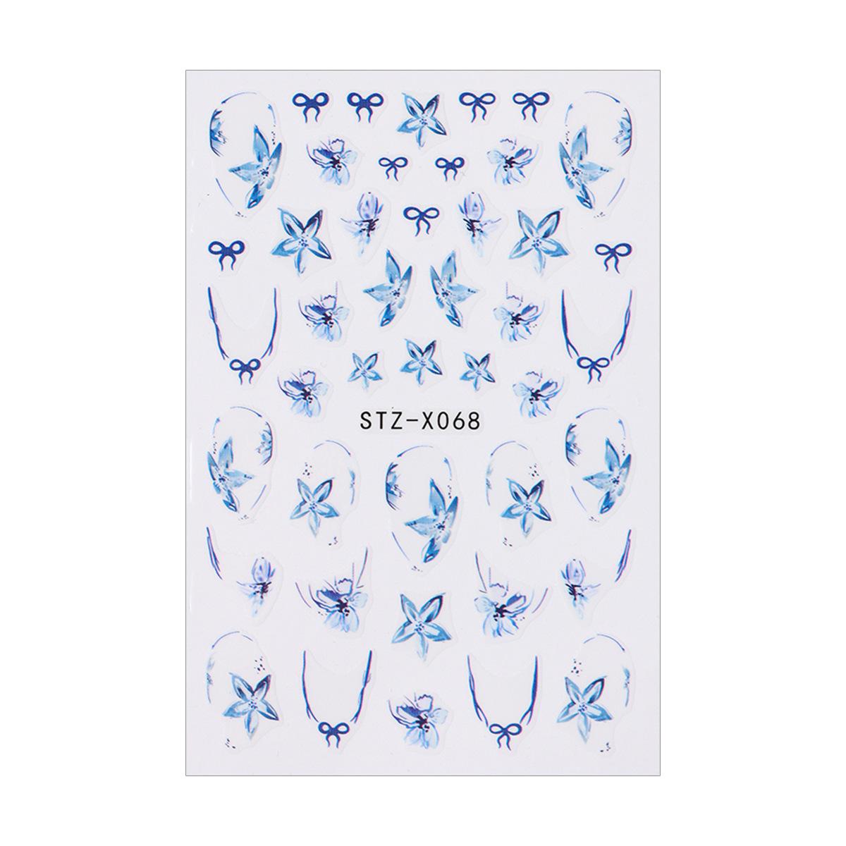 

3D наклейки для ногтей Цветочные растения Наклейки для дизайна ногтей Бабочки Цветочные листья Весенние слайдеры Маникюрный декор