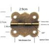 Green Bronze 3cm Ingot Hinge, 180° Paper Box Back Lace Hinge for Wooden Box Accessories