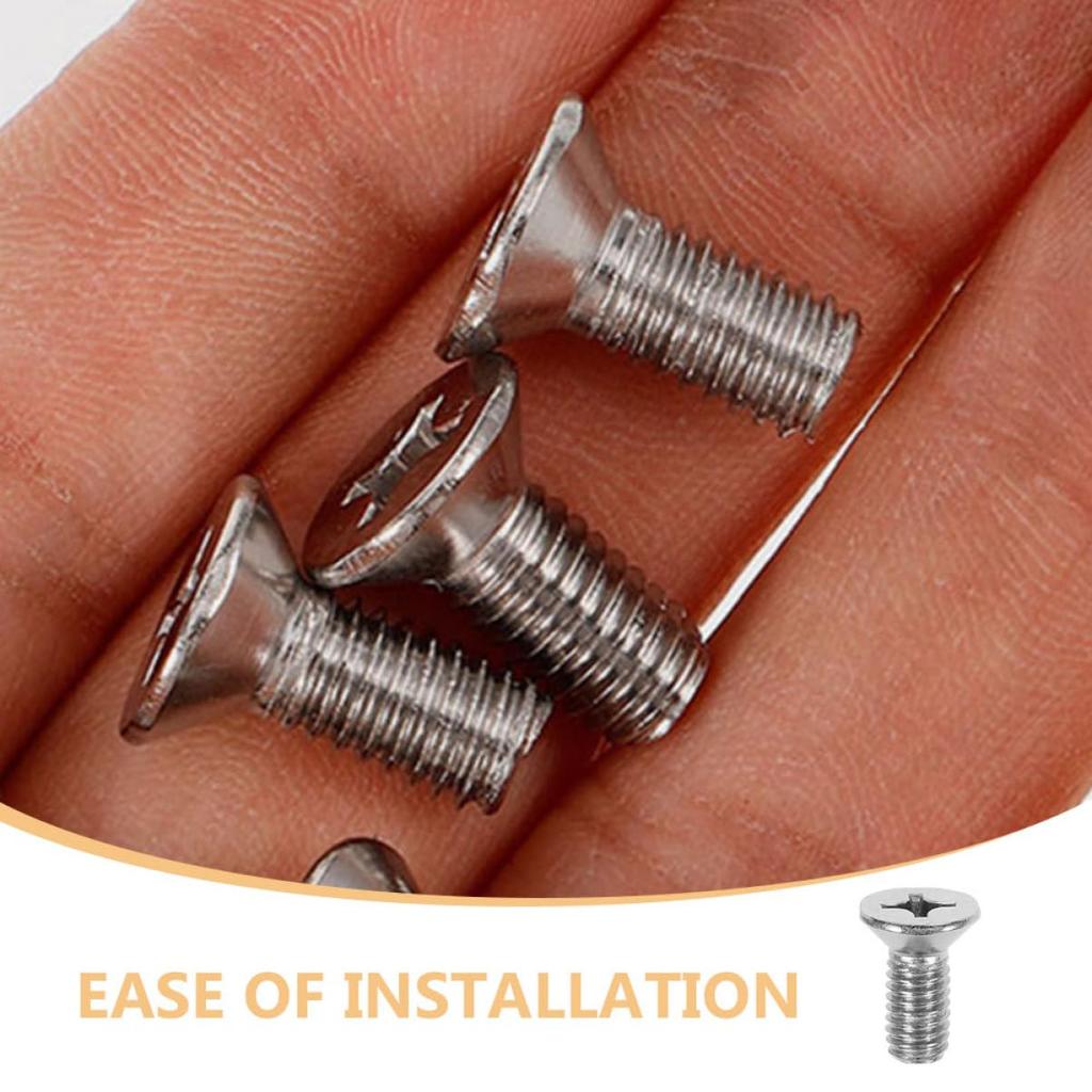 MUELODSIC 4pcs Brake Retention Screws Compatible with Honda 93600-06014-0h Stainless Steel Fasteners for Automotive Brakes