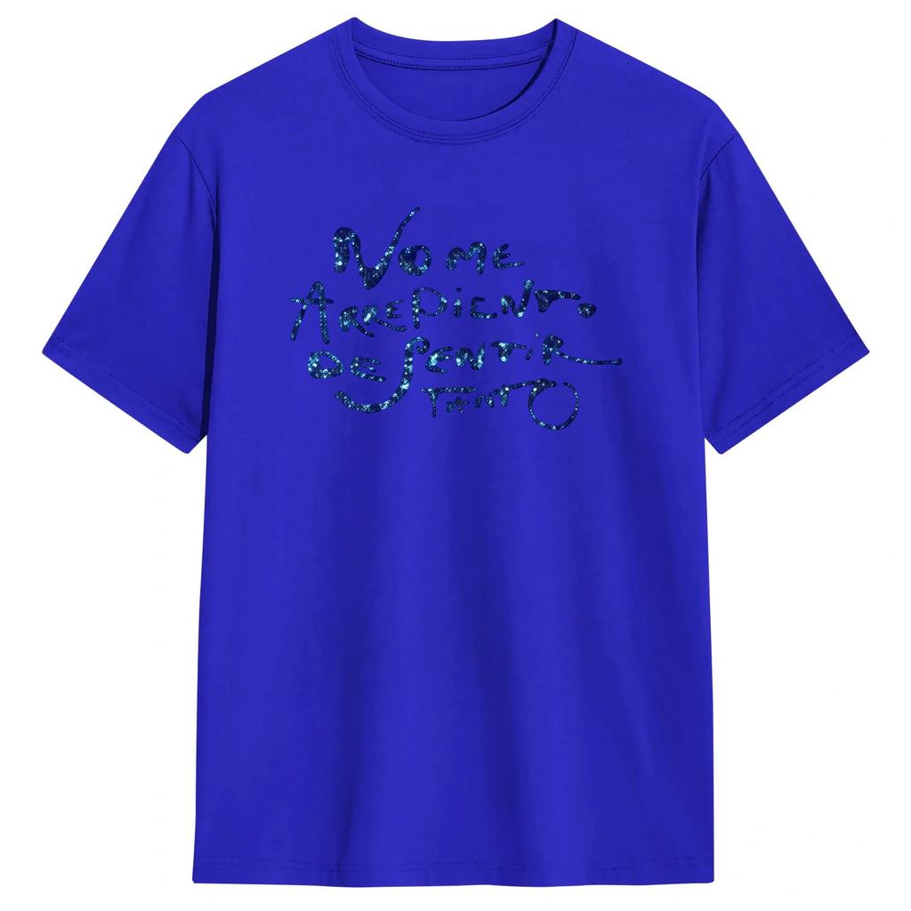 Non Mi Pento Di Sentire Così T-shirt Uomo Karol G Divertente Puro Cotone Maglietta Girocollo Manica Corta T-shirt Taglie Grandi Top