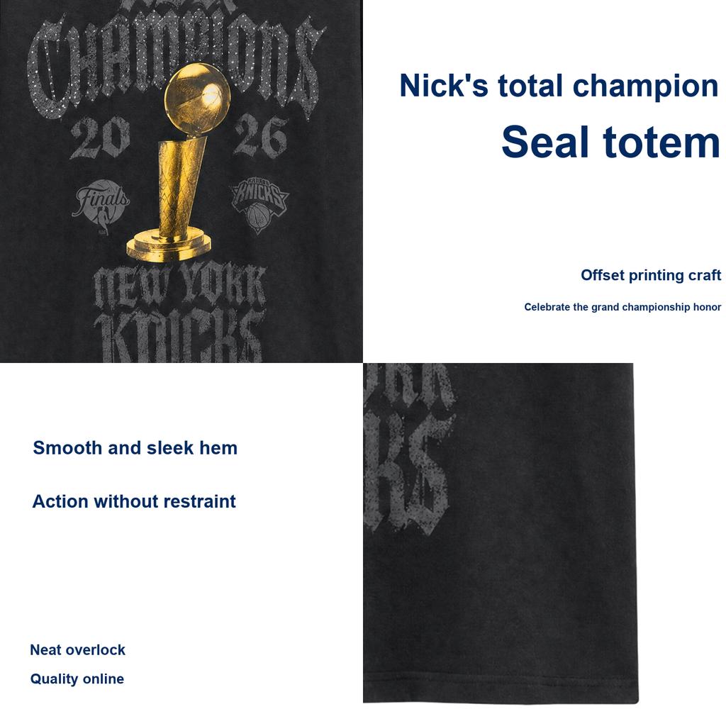 Nike 2025/26 New York Knicks Championnat NBA Noir Charbon Hauts Homme JJ0565-060
