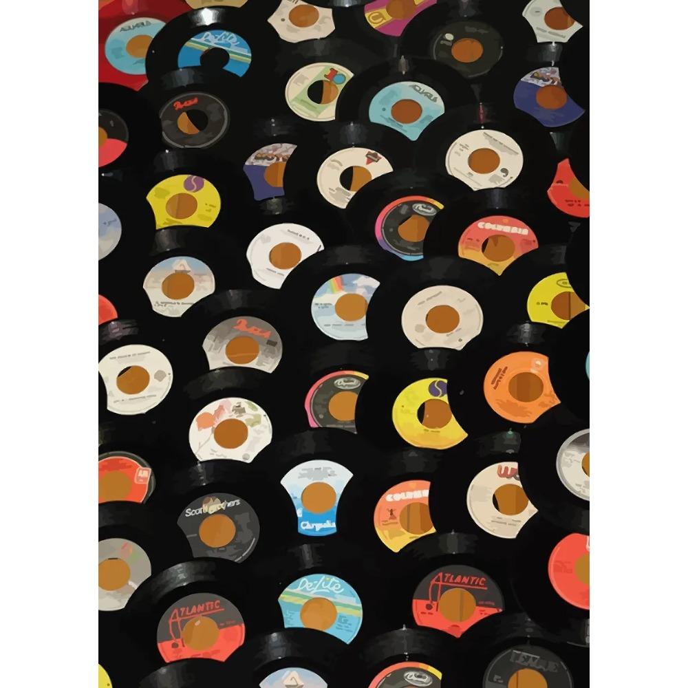 Classic Pop Golden Vinyl Record Cassette Tape Poster Music Modern Prints Canvas Painting Wall Art Picture Home Living Room Decor
