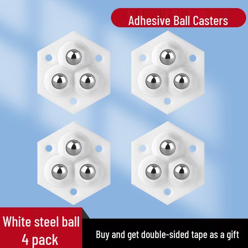 Silent, No-Punch Adhesive Caster Wheels - High Load-Bearing, Wear-Resistant Universal Tripod for Furniture