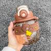 Kawaii Bär Polymer Wasserflasche Für Kinder Lernende Großer Bauch Doppelter Trinkhalmbecher Große Kapazität Schule Auslaufsicher Ket Praktische Nutzung