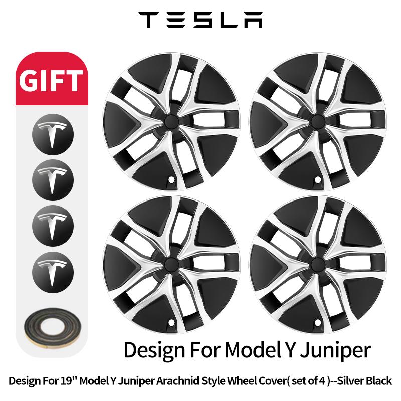 4PCS 19inch Wheel Cap for Model Y Juniper 2025-2026 Arachnid Car Performance Cap Automobile Wheel Cap Design for Tesla Hubcaps