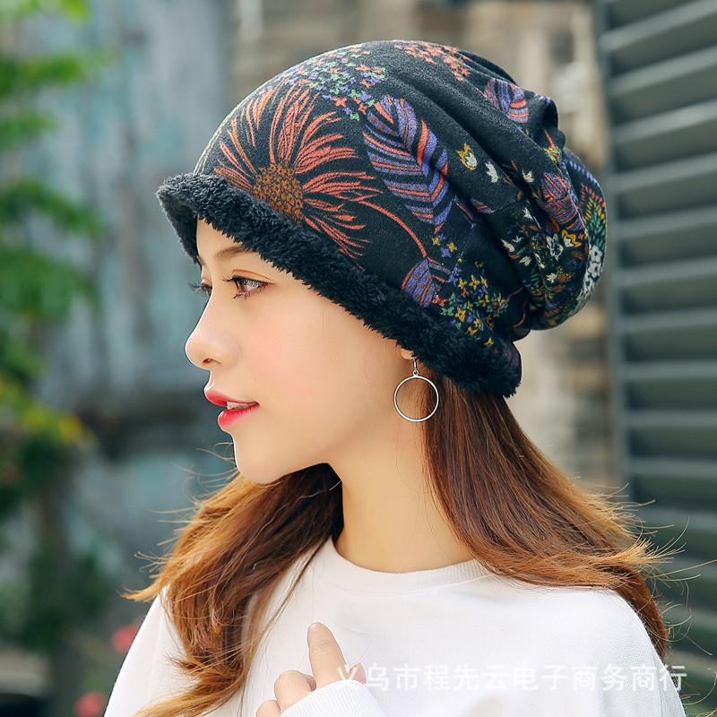 Buy Women Ethnic Cotton Beanie Hat 