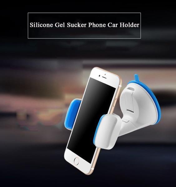 Universal Car Mount Holder With Pu Gel Suction Cup 360 Degree Rotation For Dashboard Use