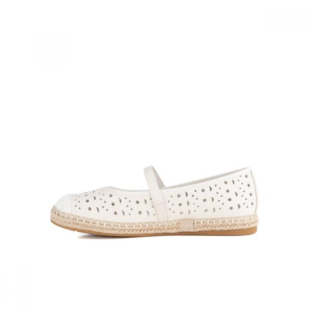 Tandy Women S Flat ShoeS Ivory  G26003 