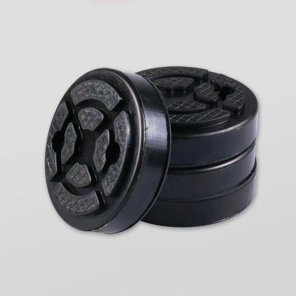 Universal Rubber Jack Pad Slotted Jack Pad Adapter Frame Rail Protector Slotted Frame Black/Yellow