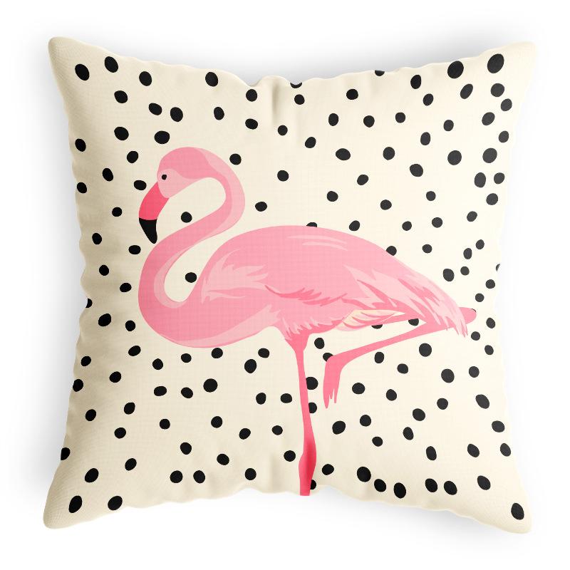 Flamingo Cactus Pillow Velvet Light Luxury Plush Cushion Office Home Simple Fashion Cushion