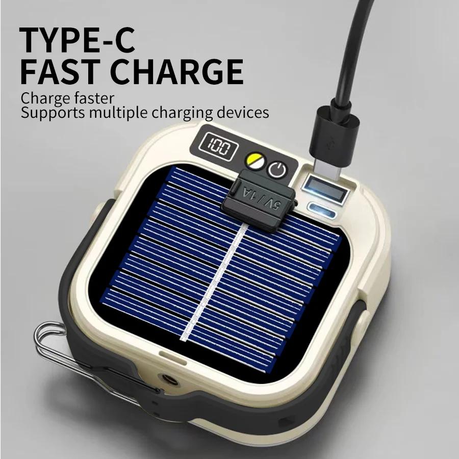 COB Floodlight Outdoor Tent Light,Built-in 1200Mah Portable Camping Lantern,Waterproof Outdoor Camping Work & Emergency Lighting