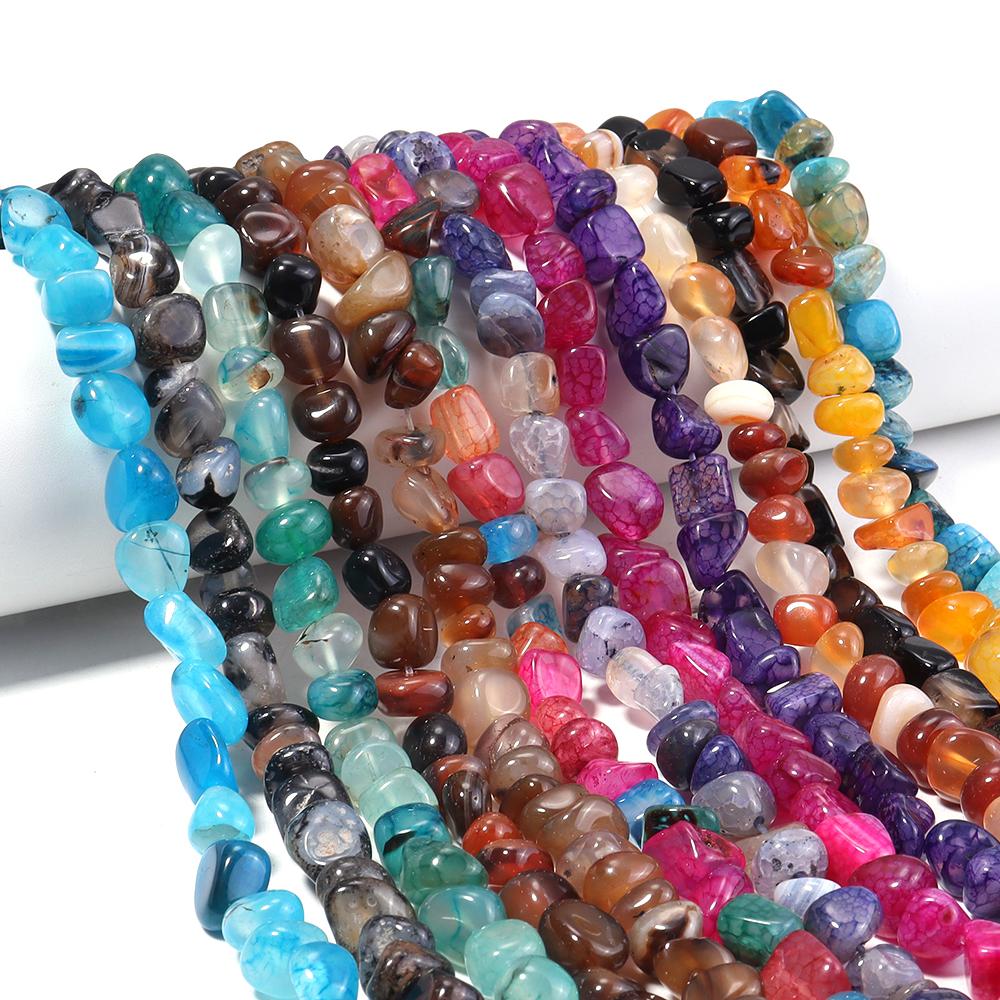 42-46pcs/lot 8-10mm Irregular Agate Beads Natural Stone Beads For Jewelry Making DIY Bracelet Necklace Loose Beads Accessories