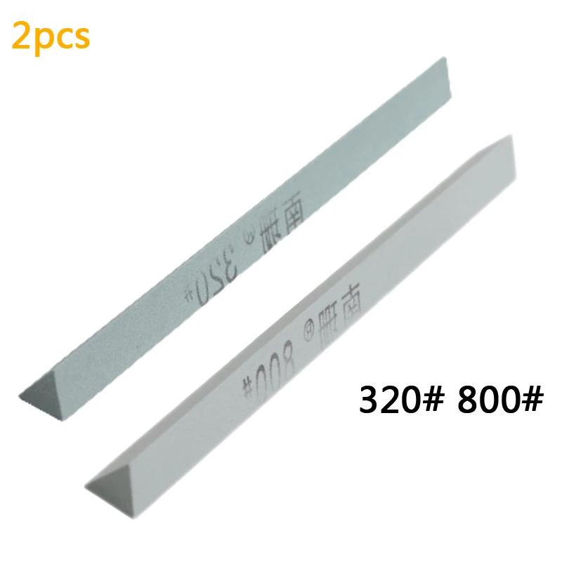 240/320/400/600 Grit Oil Stone Green Silicon Carbide Sand Bar Grinding Block Ceramic Jade Round Triangle Knife Sharpener Tool