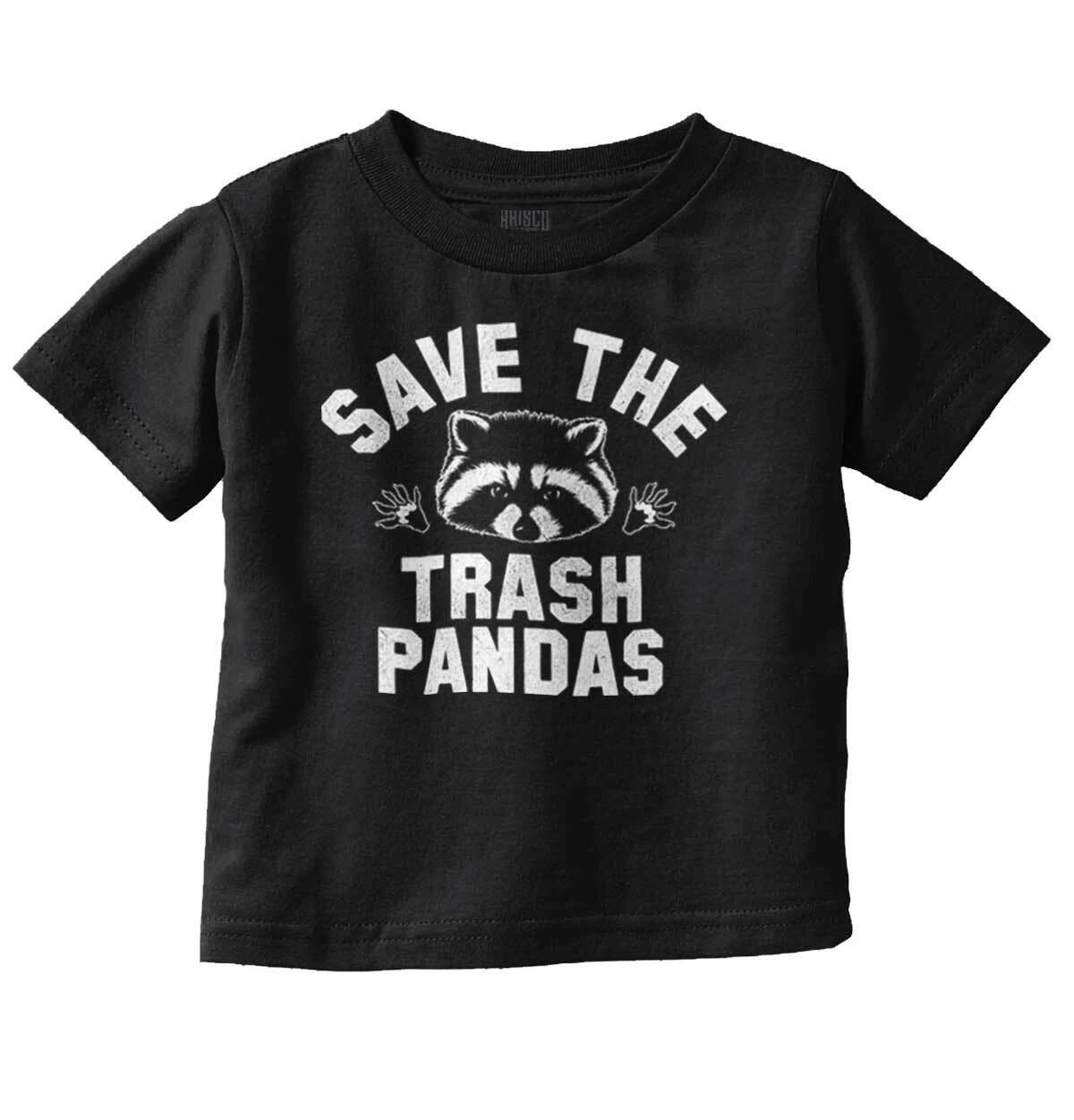 Save The Trash Pandas Adorable Raccoon Gift Toddler Boy Girl Youth T Shirt Tee L