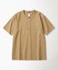 Beulonseun 10.6 Oz Cotton Short Sleeve Henley Tee Camel