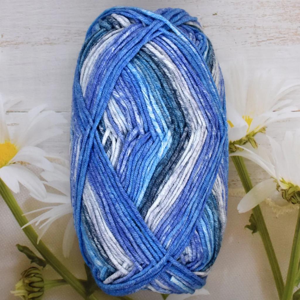 1pcs 40g 1.5mm Milk Cotton Yarn 4 Strands of Yarn Segment Dyed Gradient DIY Jewelry Accessory 60% Cotton 40% Acrylicr 120m/131yd